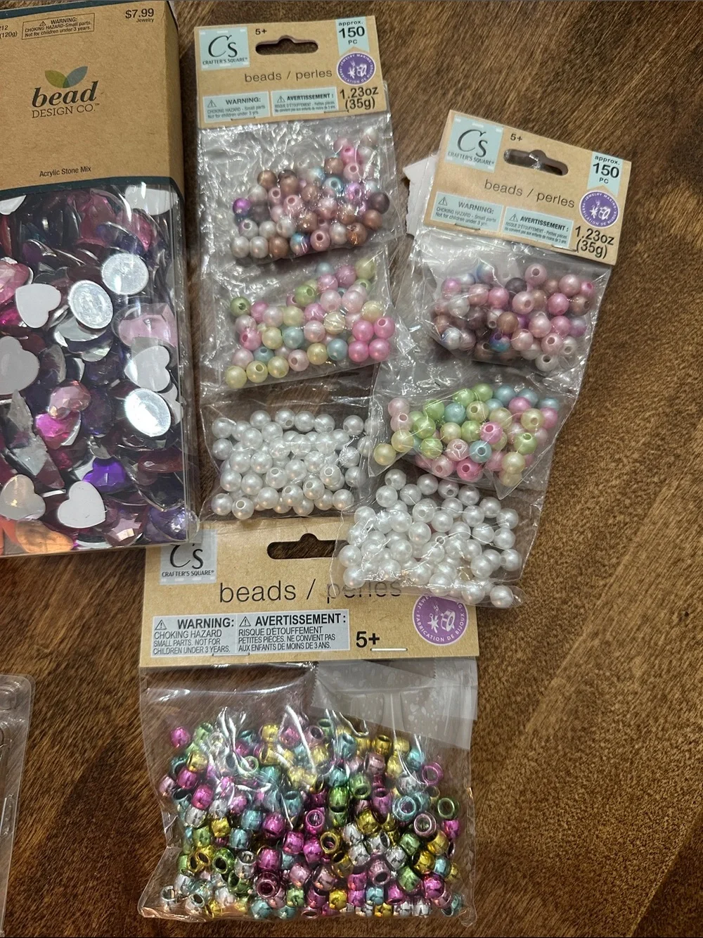 Assorted Craft Beads, Googly Eyes & Novelty Granny Specs - Multicolor